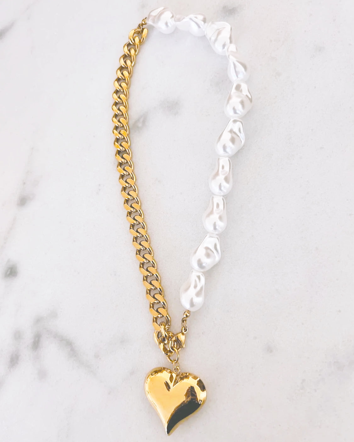 Half A Heart Statement Necklace