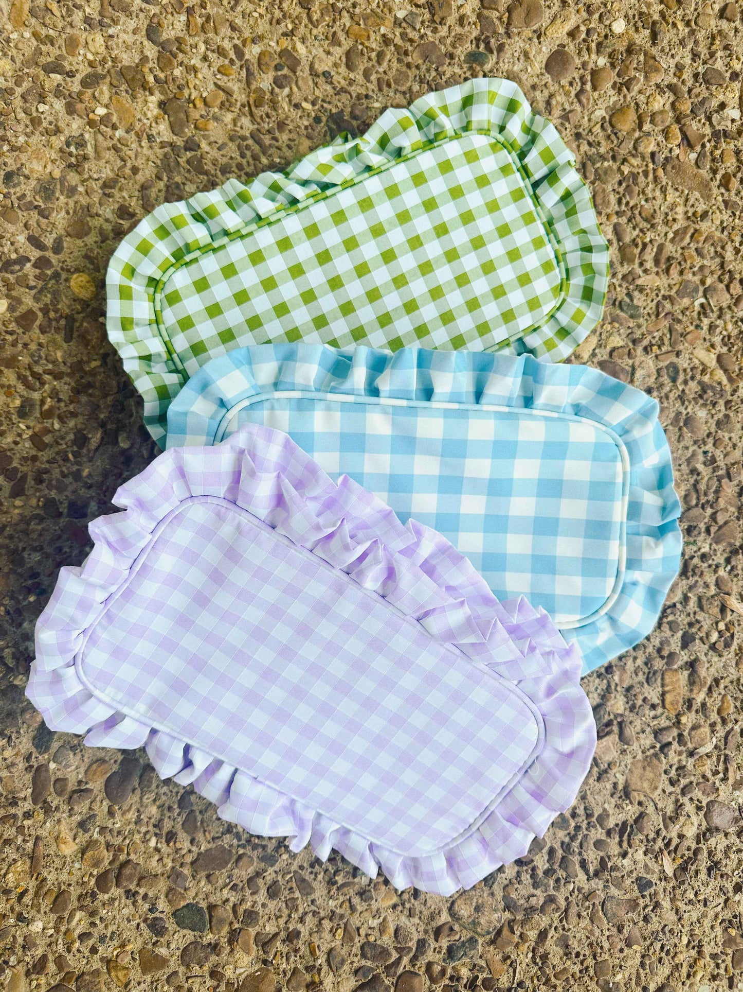 Frills & Gingham Makeup Bag