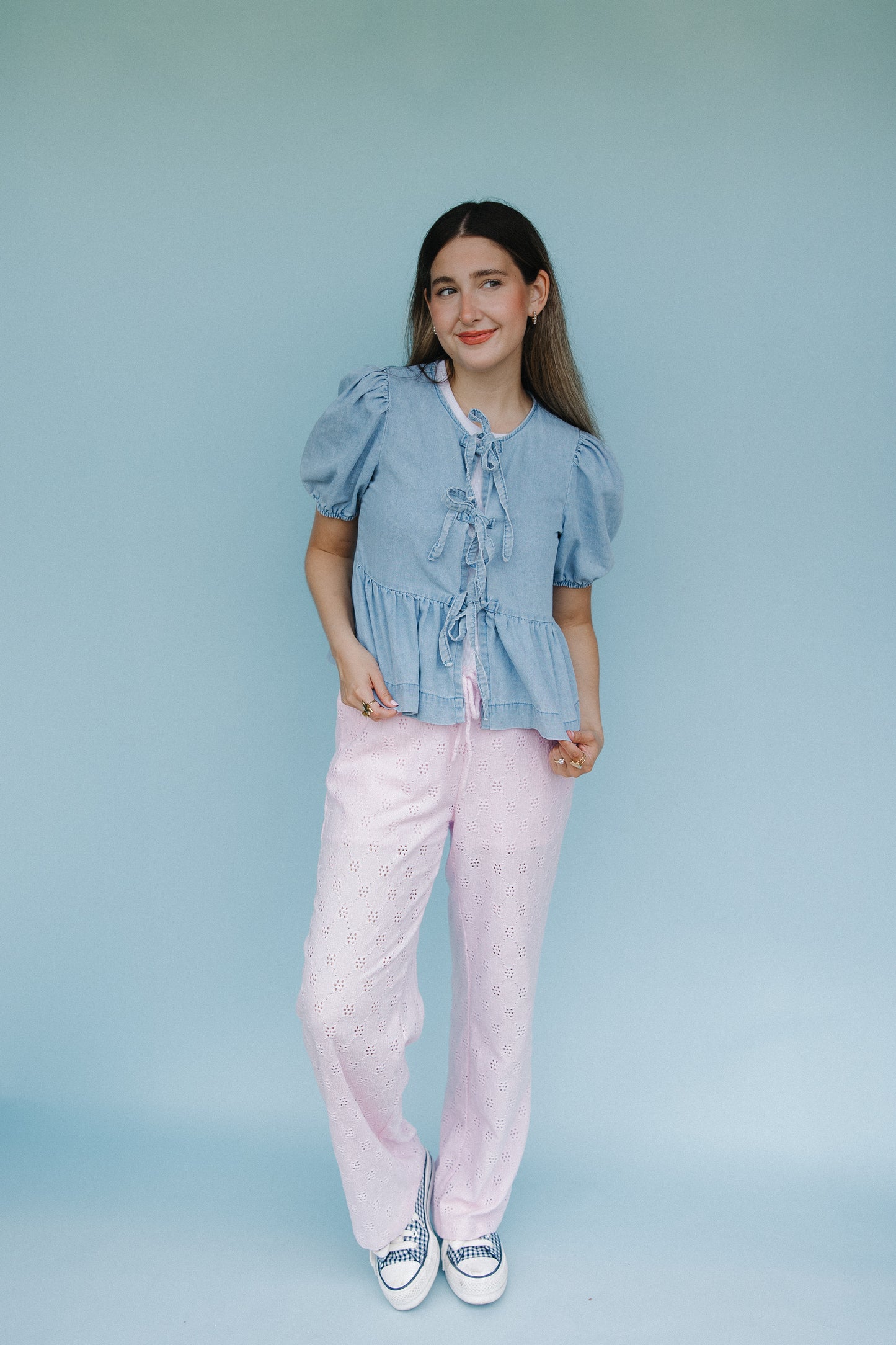 Eyelet You More Pants