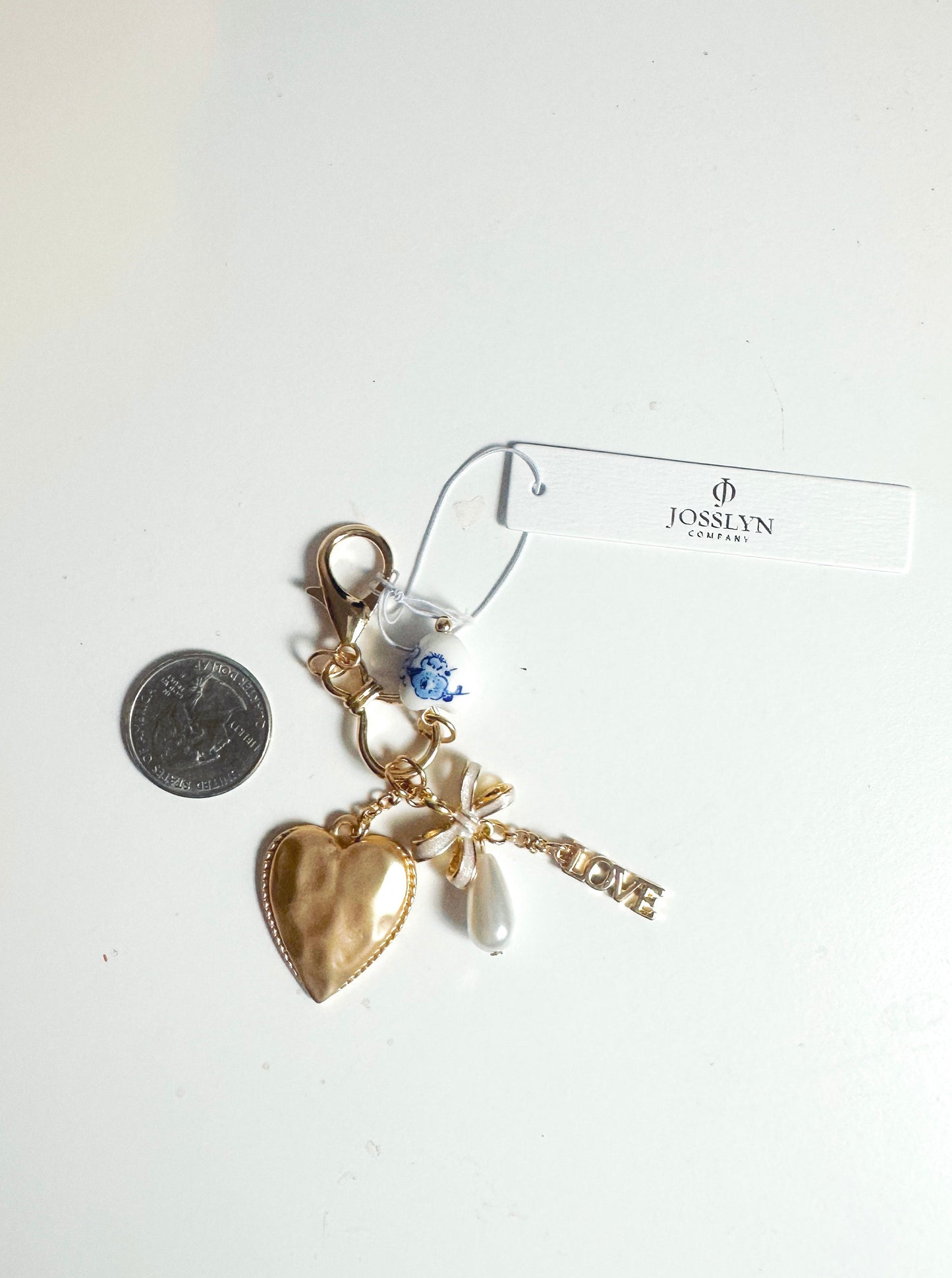 Gold Hearts Mini Keychain/Bag Charm