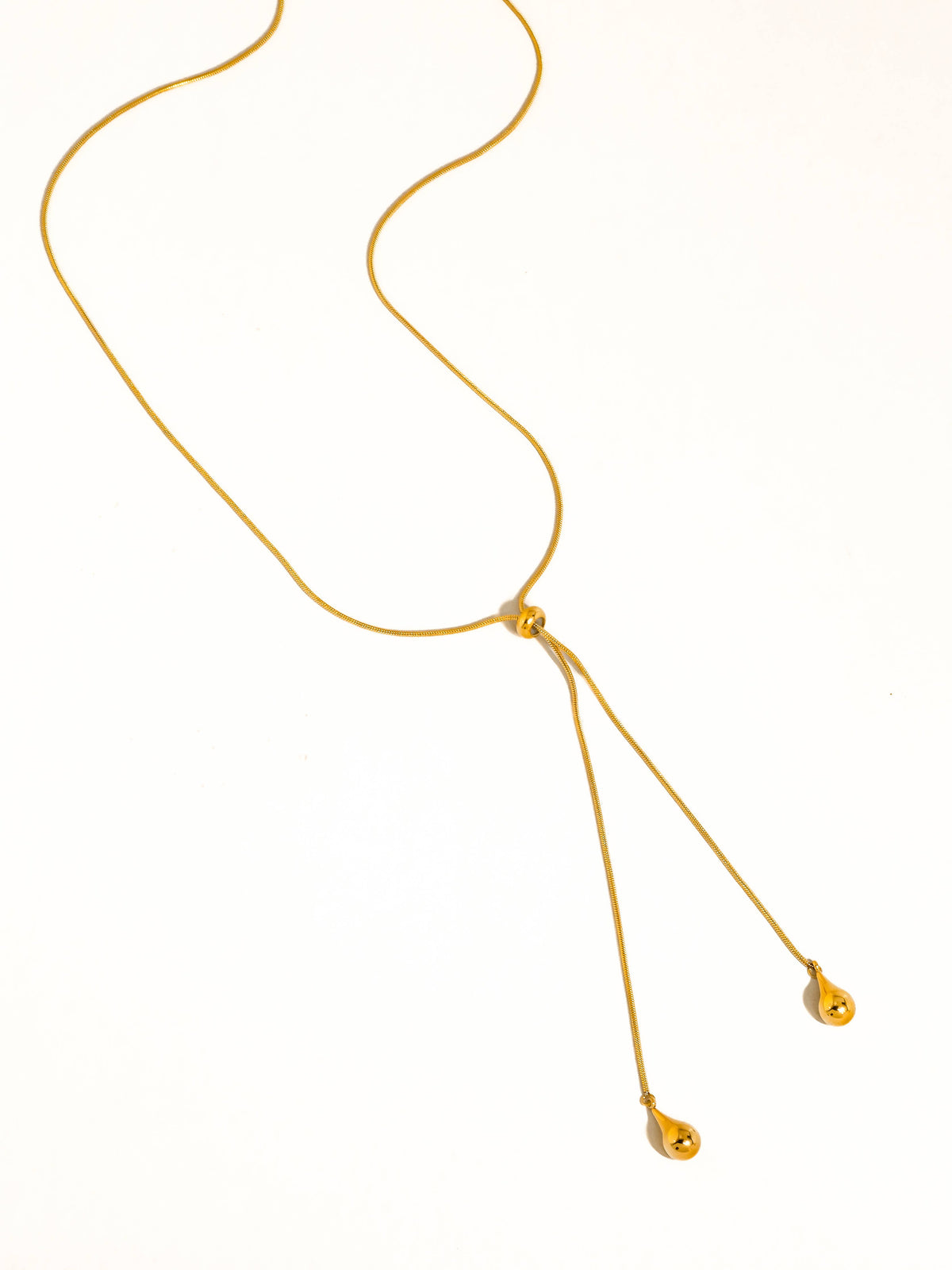 Trésor Non-Tarnish Adjustable Lariat Drop Necklace