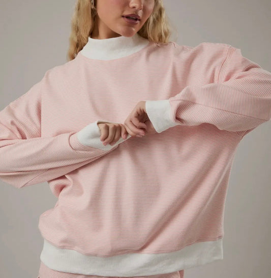Peaches and Cream Mockneck