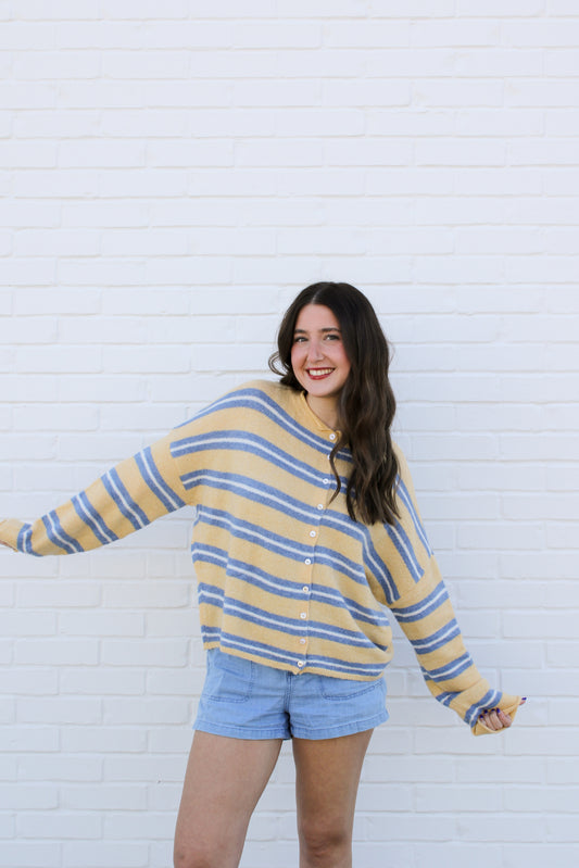 The Nautical Rolled Neck Cardigan