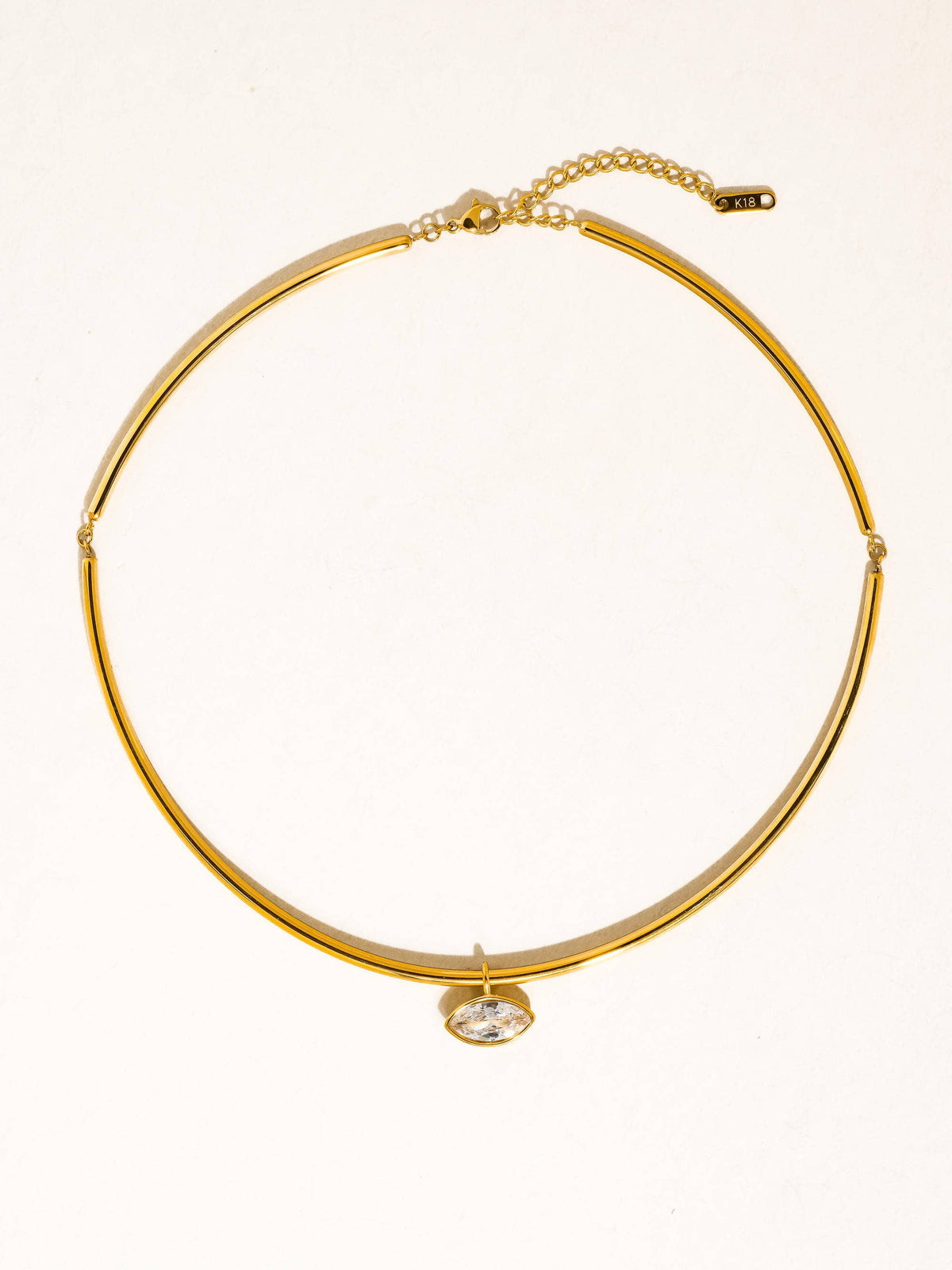 Campbell 18K Gold Non-Tarnish Classic CZ Choker