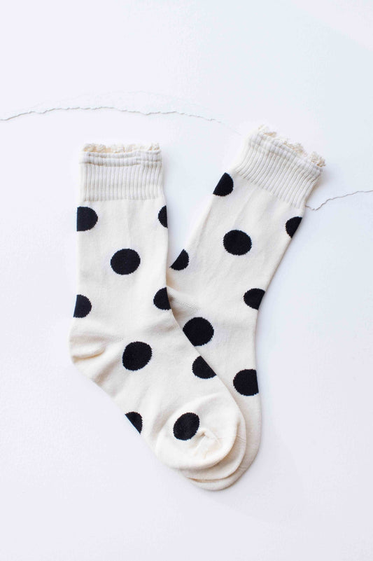 Polka Dot Crew Socks