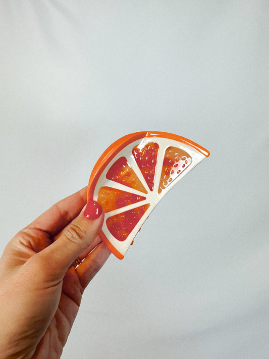 Orange Slice Hair Clip