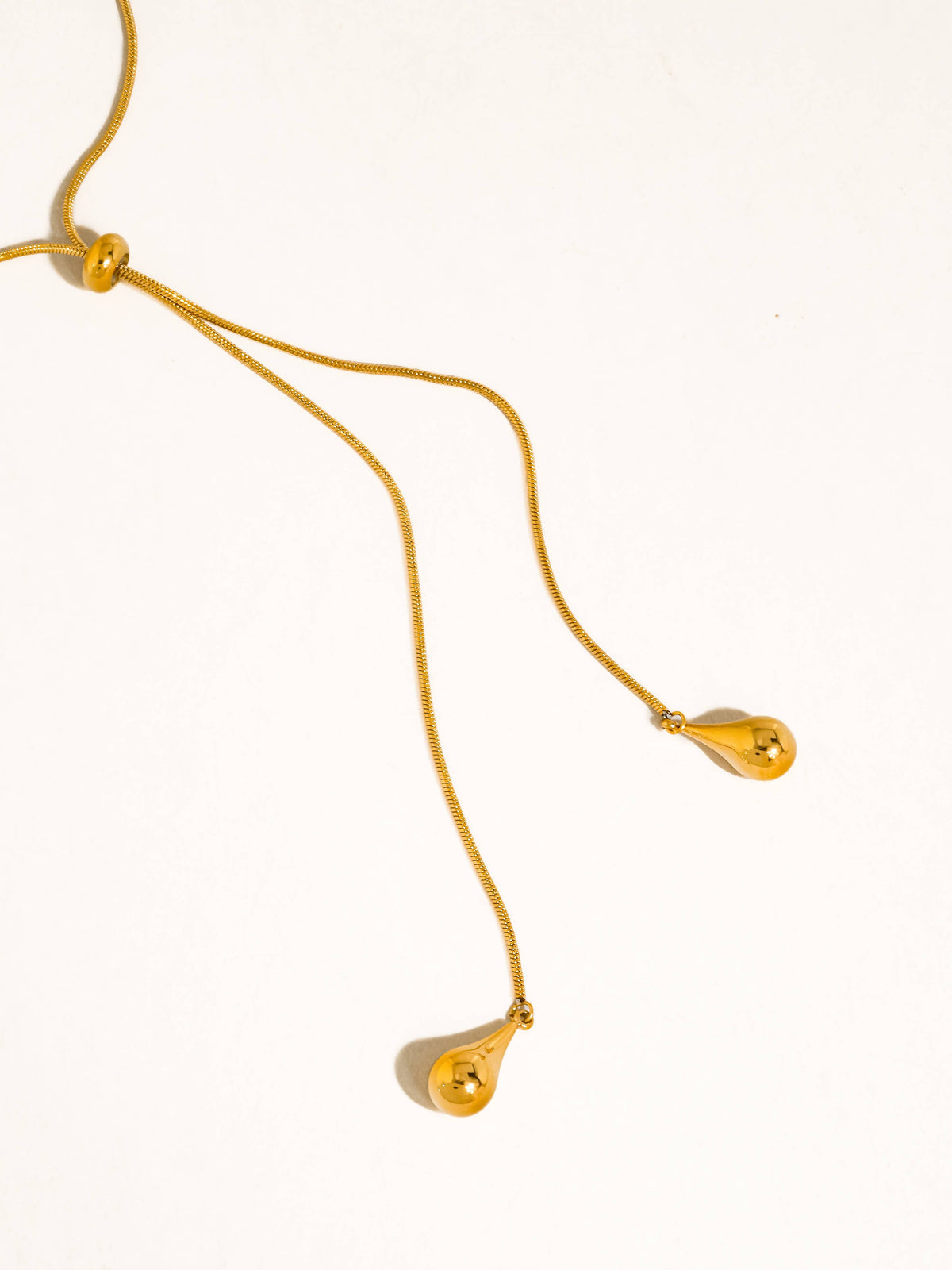 Trésor Non-Tarnish Adjustable Lariat Drop Necklace