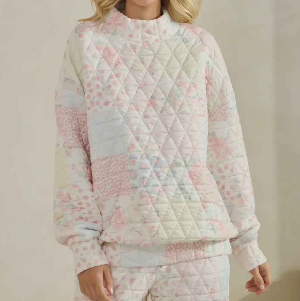 The Cozy All Day Quilted Mockneck